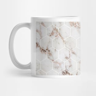 Artico rose gold marble hexagons Mug